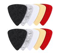 Guitar Picks - Felt Guitar Plectrums | Plectrum Sampler, 10 Pieces Multifunctional Reusable Nylon String Guitar Picks for Beginners Music Lovers Amat