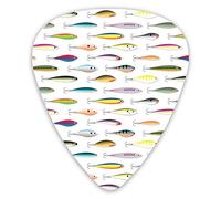 Guitar Picks Fishing Lure Premium Guitar Picks 12 Pieces Ukulele Picks Including 0.46 mm 0.71 mm 0.96 mm