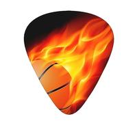 Guitar Picks,Flying Basketball On Fire For Acoustic Guitar, Electric Guitar, Bass,Ukulele Three Size(12 Pack)