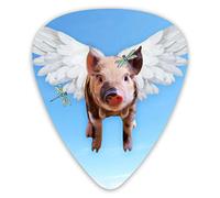 Guitar Picks Flying Pig Animal Ukulele Picks 12 Pieces Including 0.46 mm 0.71 mm 0.96 mm