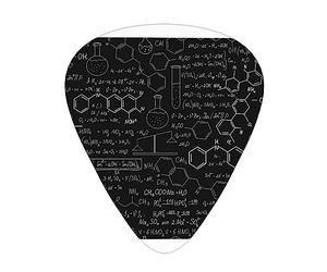 Guitar Picks,For Acoustic Guitar, Electric Guitar, Bass,Ukulele Three Size(12 Pack) Abstract Science Chemistry Illustration 3D Print