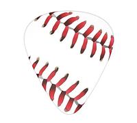 Guitar Picks,For Acoustic Guitar, Electric Guitar, Bass,Ukulele Three Size(12 Pack) American Red Line White Baseball