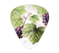 Guitar Picks,For Acoustic Guitar, Electric Guitar, Bass,Ukulele Three Size(12 Pack) Beautiful Grape Leaves Print