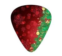 Guitar Picks,For Acoustic Guitar, Electric Guitar, Bass,Ukulele Three Size(12 Pack) Christmas Trippy Tree Themed Print