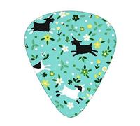 Guitar Picks,For Acoustic Guitar, Electric Guitar, Bass,Ukulele Three Size(12 Pack) Goat Frolic Print