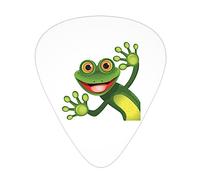 Guitar Picks,For Acoustic Guitar, Electric Guitar, Bass,Ukulele Three Size(12 Pack) Green Frog Print