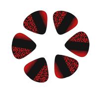 Guitar Picks,For Acoustic Guitar, Electric Guitar, Bass,Ukulele Three Size(12 Pack) Red Leopard And Zebra Animal1 Printed