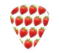 Guitar Picks,For Acoustic Guitar, Electric Guitar, Bass,Ukulele Three Size(12 Pack) Strawberry Clipart Print