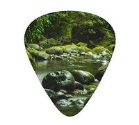 Guitar Picks,For Acoustic Guitar, Electric Guitar, Bass,Ukulele Three Size(12 Pack) Stream Stones Print
