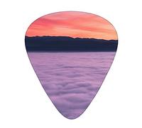 Guitar Picks,For Acoustic Guitar, Electric Guitar, Bass,Ukulele Three Size(12 Pack) Sunrise Clouds Print