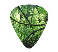Guitar Picks,For Acoustic Guitar, Electric Guitar, Bass,Ukulele Three Size(12 Pack) Tropical Rainforest Print
