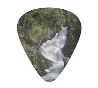 Guitar Picks,For Acoustic Guitar, Electric Guitar, Bass,Ukulele Three Size(12 Pack) Waterfall Forest Water River Printed