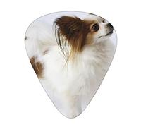 Guitar Picks,For Acoustic Guitar, Electric Guitar, Bass,Ukulele Three Size(12 Pack) White Papillon