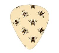 Guitar Picks For Electric Honey Bee Print Guitar Plectrum Picks 0.46mm/0.71mm/0.96mm, 12 Pack