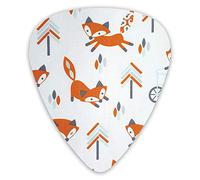 Guitar Picks Fox Pattern 12 Pieces Ukulele Picks Including 0.46 mm 0.71 mm 0.96 mm