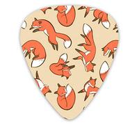 Guitar Picks Fox Patterns Premium Guitar Picks 12 Pieces Ukulele Picks Including 0.46 mm 0.71 mm 0.96 mm