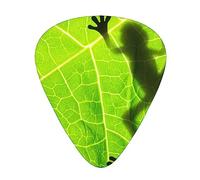 Guitar Picks Frog Leaves Print Ukulele Bass Electric Acoustic Guitars Thin Medium Heavy 12 Pack(0.46/0.71/0.96 Mm)