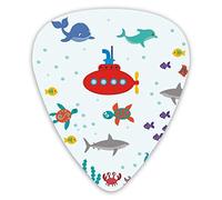 Guitar Picks Funny Marine Life 12 Pieces Ukulele Picks Including 0.46 mm 0.71 mm 0.96 mm