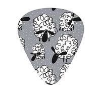 Guitar Picks,Funny Sheep For Acoustic Guitar, Electric Guitar, Bass,Ukulele Three Size(12 Pack)