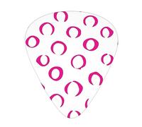 Guitar Picks,Fuschia Hot Pink And White Modern Polka Dots For Acoustic Guitar, Electric Guitar, Bass,Ukulele Three Size(12 Pack)