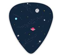 Guitar Picks Galaxy Star Premium Bass Picks For Electric Guitar And Bass Guitars With Three Sizes (12 Pack)