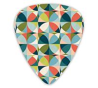 Guitar Picks Geometric Seamless Pattern In Mid Century Modern Colors Premium Picks Sampler 12 Packs - Variety Guitar Picks Plectrums