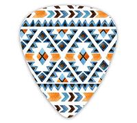 Guitar Picks Geometrical Ethnic Pattern 12 Pieces Ukulele Picks Including 0.46 mm 0.71 mm 0.96 mm