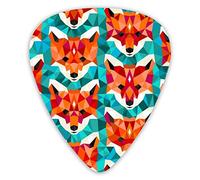 Guitar Picks Geometrical Textures Fox Premium Guitar Picks 12 Pieces Ukulele Picks Including 0.46 mm 0.71 mm 0.96 mm