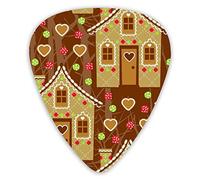 Guitar Picks Ginger Bread Premium Guitar Picks 12 Pieces Ukulele Picks Including 0.46 mm 0.71 mm 0.96 mm