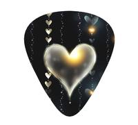 Guitar Picks Glowing Love Print 12 Pack Guitar Picks For Electric Acoustic Bass Guitar Ukelele