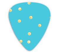 Guitar Picks Golden dots on a Blue Background 12 Pieces Ukulele Picks Including 0.46 mm 0.71 mm 0.96 mm