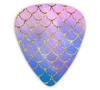 Guitar Picks Golden Fish Scales 12 Pieces Ukulele Picks Including 0.46 mm 0.71 mm 0.96 mm