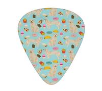 Guitar Picks,Golden Retrievers Dogs Junk Foods Design For Acoustic Guitar, Electric Guitar, Bass,Ukulele Three Size(12 Pack)
