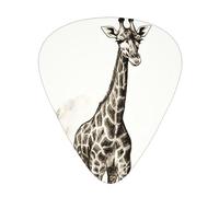 Guitar Picks Graphic Of Giraffe Tall Neck Print Ukulele Bass Electric Acoustic Guitars Thin Medium Heavy 12 Pack(0.46/0.71/0.96 Mm)