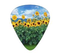 Guitar Picks Grassland And Sunflower Print 12 Pack Guitar Picks For Electric Acoustic Bass Guitar Ukelele