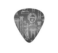 Guitar Picks Greek Ancient Statue Black Guitar Pick for Electric Bass Guitar Acoustic Guitar Lovers Gift 12 Pack with Box