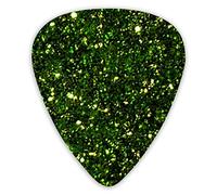 Guitar Picks Green Bling Bling 12 Pieces Ukulele Picks Including 0.46 mm 0.71 mm 0.96 mm