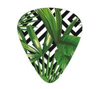 Guitar Picks,Green Leaves Of Palm Tree Tropical Plant For Acoustic Guitar, Electric Guitar, Bass,Ukulele Three Size(12 Pack)