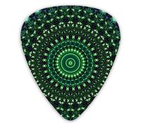 Guitar Picks Green Tie Dye03 Premium Guitar Picks 12 Pieces Ukulele Picks Including 0.46 mm 0.71 mm 0.96 mm