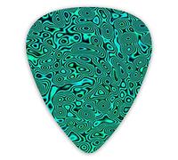 Guitar Picks Green Trippy Premium Guitar Picks 12 Pieces Ukulele Picks Including 0.46 mm 0.71 mm 0.96 mm