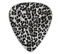 Guitar Picks Grey Black Leopard Pattern Animal Print Premium Picks Sampler 12 Packs - Variety Guitar Picks Plectrums