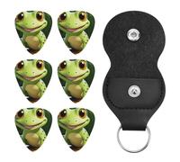 Guitar Picks Guitar Accessories Cute Frog Guitar Capo for Acoustic Guitar Electric Guitar Bass Guitar with Storage Bag 6 Picks