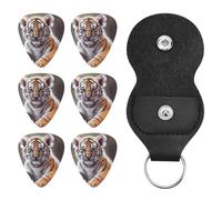 Guitar Picks Guitar Accessories Cute Tiger Guitar Capo for Acoustic Guitar Electric Guitar Bass Guitar with Storage Bag 6 Picks