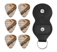 Guitar Picks Guitar Accessories Flute Music Guitar Capo for Acoustic Guitar Electric Guitar Bass Guitar with Storage Bag 6 Picks