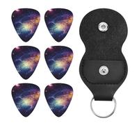 Guitar Picks Guitar Accessories Galaxy in The Universe Guitar Capo for Acoustic Guitar Electric Guitar Bass Guitar with Storage Bag 6 Picks