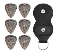 Guitar Picks Guitar Accessories Mayan Calendar End Of The World Guitar Capo for Acoustic Guitar Electric Guitar Bass Guitar with Storage Bag 6 Picks