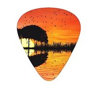 Guitar Picks Guitar Music Sunset Print 12 Pack Guitar Picks For Electric Acoustic Bass Guitar Ukelele