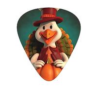 Guitar Picks Happy Thanksgiving Turkey Printed Ukulele Bass Electric Acoustic Guitars Thin Medium Heavy 12 Pack(0.46/0.71/0.96 Mm)
