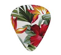 Guitar Picks Hibiscus Flower Print 12 Pack Guitar Picks For Electric Acoustic Bass Guitar Ukelele