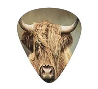 Guitar Picks,Highland Cow For Acoustic Guitar, Electric Guitar, Bass,Ukulele Three Size(12 Pack)
